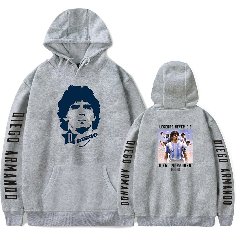 

1960-2020 Football Hand of God Mourn Diego Armando Maradona hoodie sweatshirts fashion pullovers warm pocket hooded