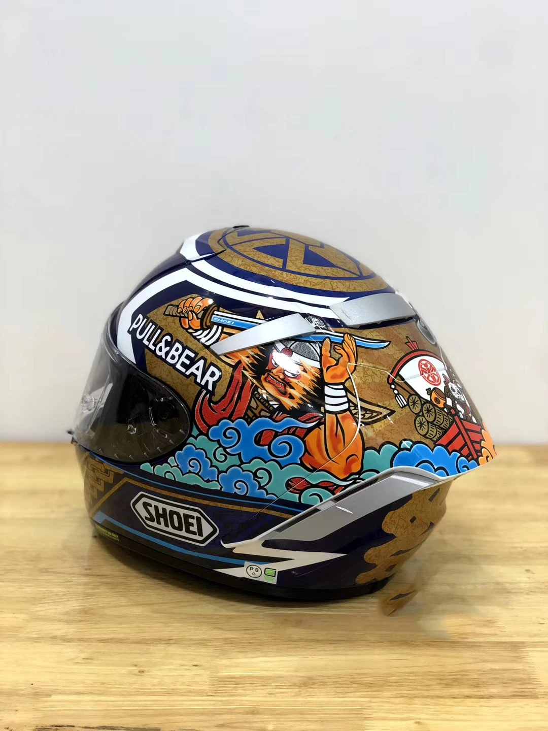 Полнолицевой мотоциклетный шлем X14 Marquez Motegi3 lucky cat2 красный противотуманный