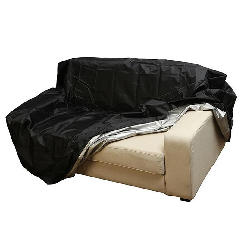 

High Quality Outdoor Patio Waterproof Covers for Furniture Table Sofa Cover 210D Oxford Cloth Black Dust Cover FAS6