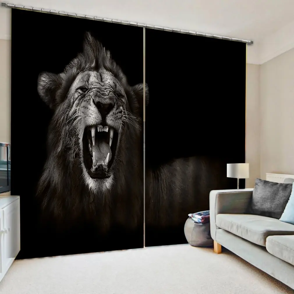 149338823 Tiger Curtain 140*100 Creative Home Interior Bedroom Living Room Hotel Decorative |