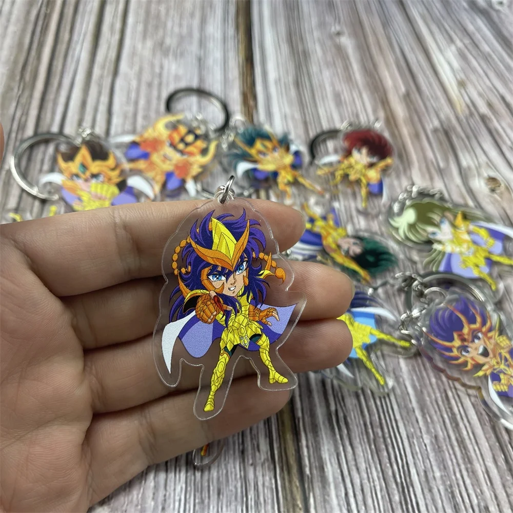 Аниме святая Сейя мистическая одежда ключевая цепь кулон Зодиака золото-Косплэй