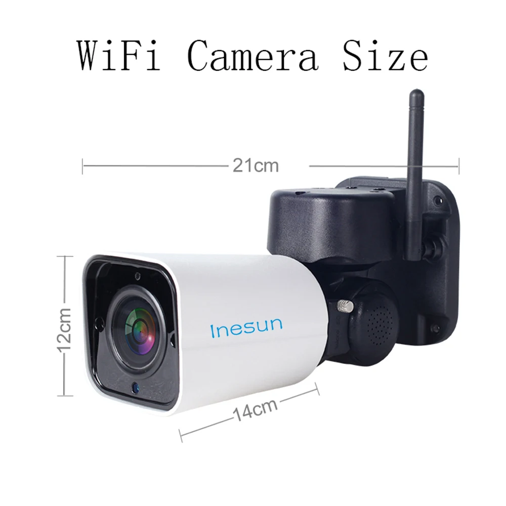 Inesun наружная WiFi IP камера безопасности 1080P IP камера WiFi 4X зум PTZ камера 120ft IR ночное видение Двусторонняя аудио 128G sd-карта