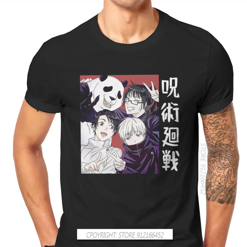 Jujutsu Kaisen Anime Toge Inumaki Maki Zenin Panda Yuta Okkotsu Tshirt Top Graphic Adult Men Tops Pure Cotton Harajuku T Shirt