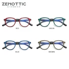 ZENOTTIC 4 шт. анти-синий светильник очки для чтения мужские ретро квадратные компьютерные игровые очки пресбиопические диоптрии очки для чтения
