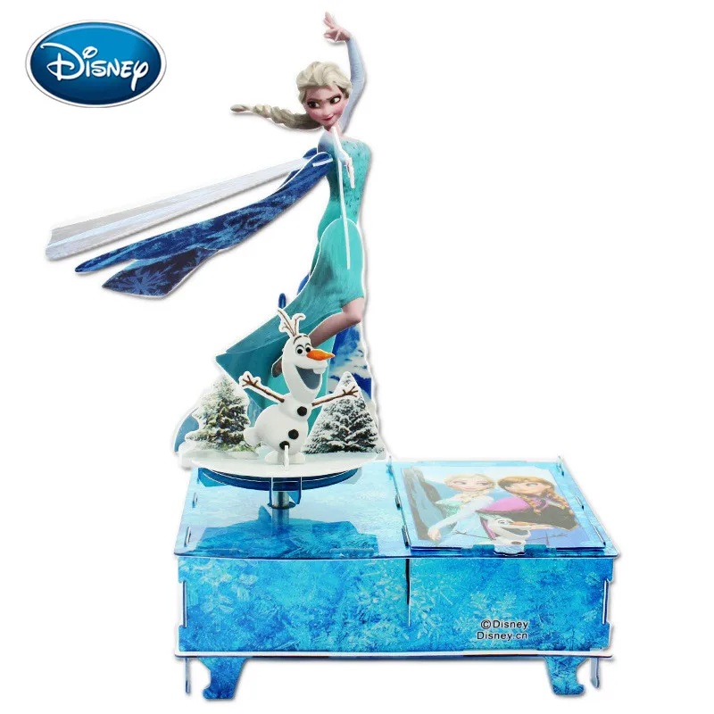 

Трехмерная музыкальная шкатулка Disney холодное сердце, принцесса Аиша, музыкальная шкатулка, детские развивающие игрушки, пазл