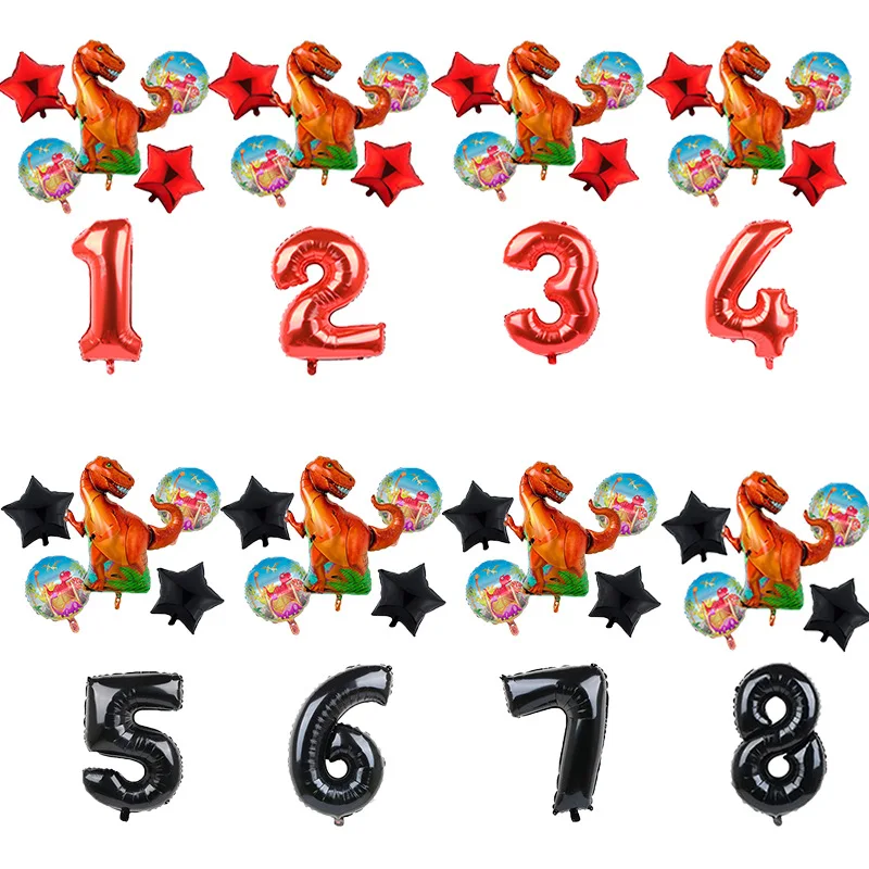 32 дюймовые фольгированные шары с цифрами декор для вечерние НКИ динозавра