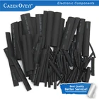 Термоусадочные трубки 5 шт.лот, 5 метров, черные, 1 мм, термоусадочные, термоусадочные