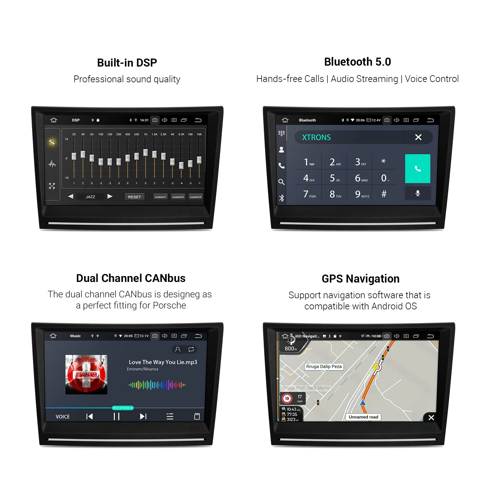 Автомобильный стереоплеер XTRONS 8 дюймов Android 10 0 PX6 GPS для Porsche 911 997 Cayman 987 Boxster DSP Carplay
