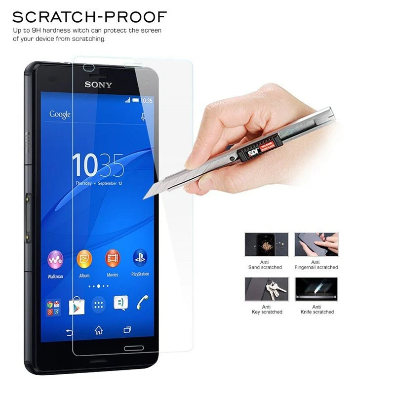 Прозрачное Защитное стекло для sony Xperia M2 M5 M4 Aqua закаленное XA XA1 XA2 ультразащитное Plus
