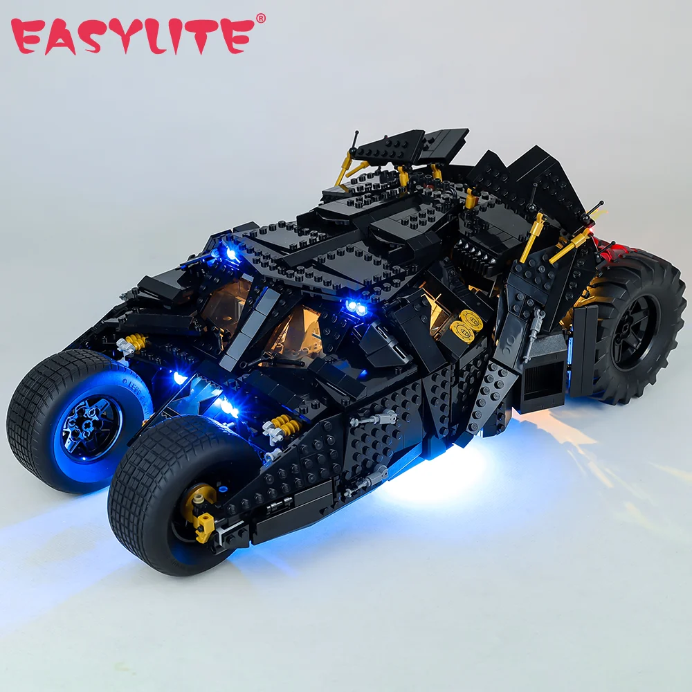 Набор со светодиодсветильник кой для Batmobile Tumbler 76240 автомобильные игрушки блоки