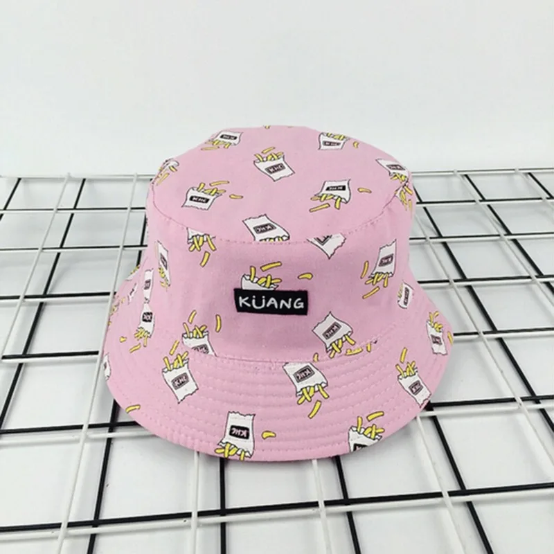

Spring Summer Cheese Prin Bucket Hat For Men Women Outdoor Fashion Hip Hop Fishman Hat Boys Girls Travel Panama