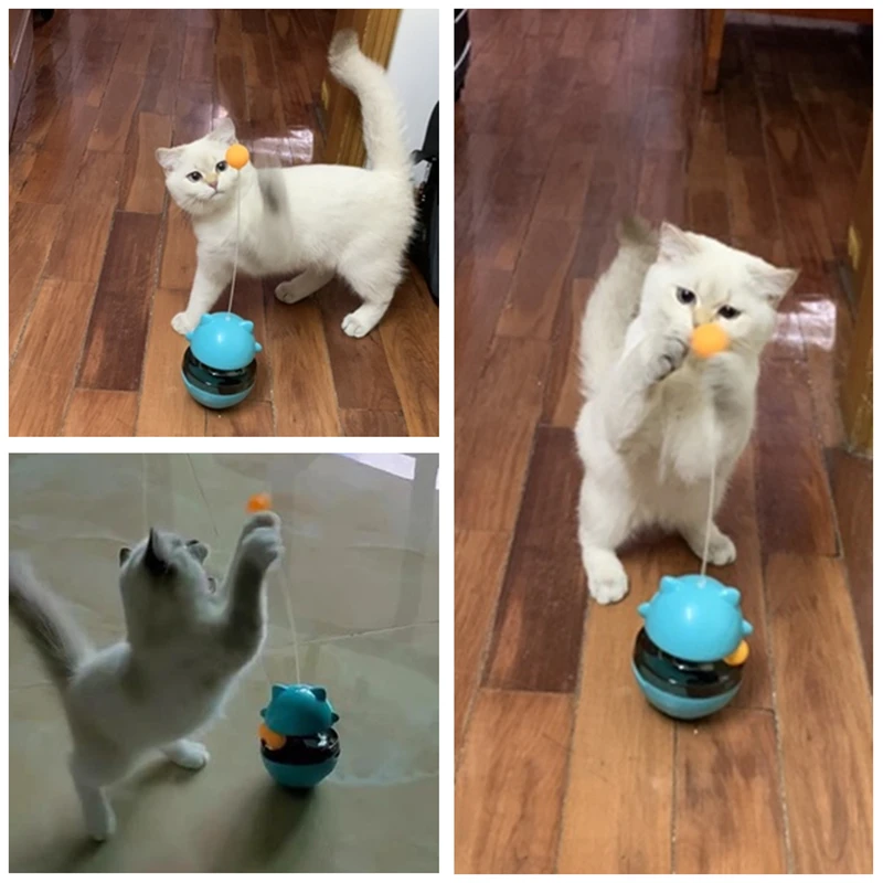 

Funny Pet Slow Food Tumblers Toys Cat Interactive Feeder Leakage Food Dispenser Shaking Toys Pet Products