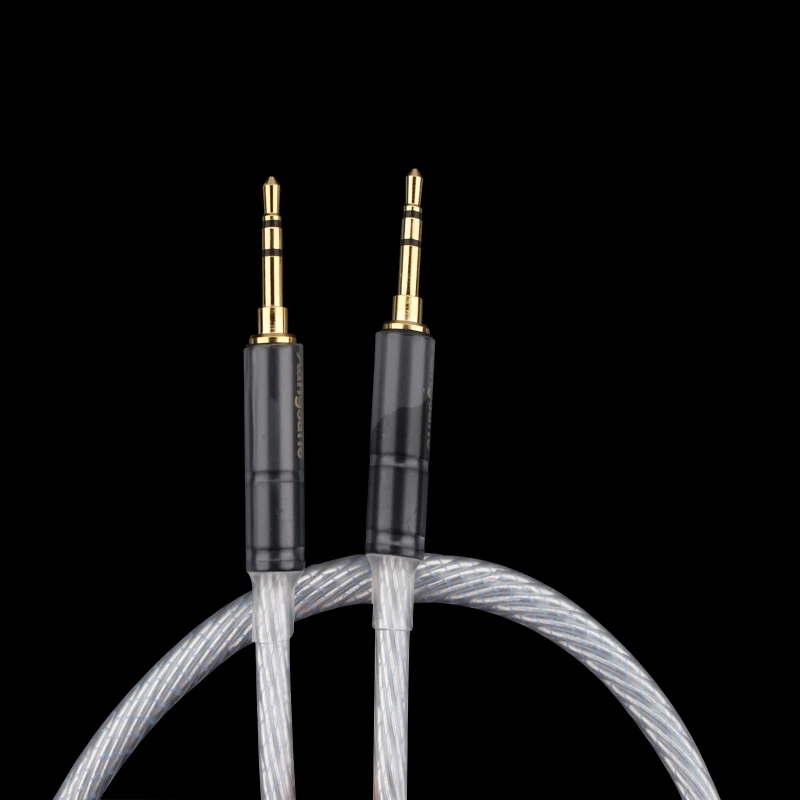 

Single Crystal Copper 3.5mm AUX Cable Nordost Bmdz MK2 Silver Plated HiFi Audio Car Recording Headphone Cables