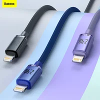 Baseus 2.4A USB кабель для iPhone 12 13 11 Pro Max X XR XS 8 7 iPad Быстрый кабель Зарядное устройство USB мобильный телефон кабели