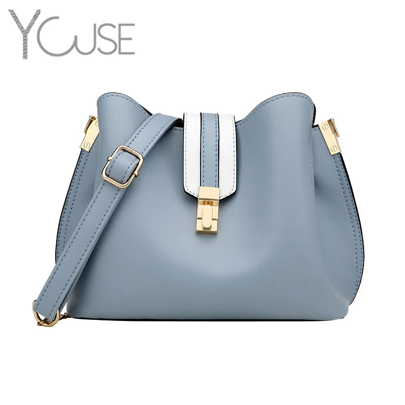 Однотонная сумка YOUSE на плечо с цепочкой женская мешок через дамские сумочки 2020