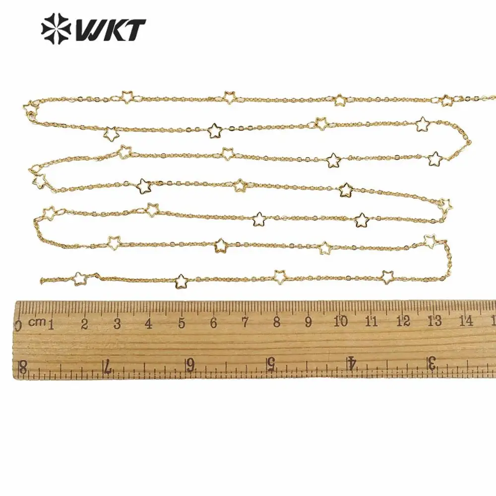 Женская позолоченная цепочка с круглой цепочкой из латуни золотым покрытием на