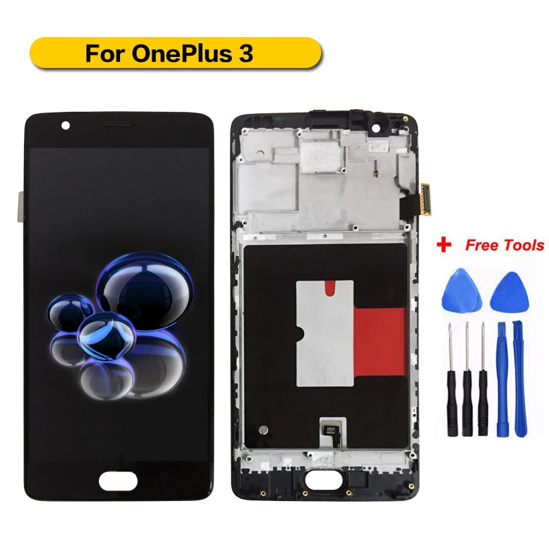Фото Для Oneplus 3 LCD дисплей для экран с инструментами|Экраны мобильных телефонов| |