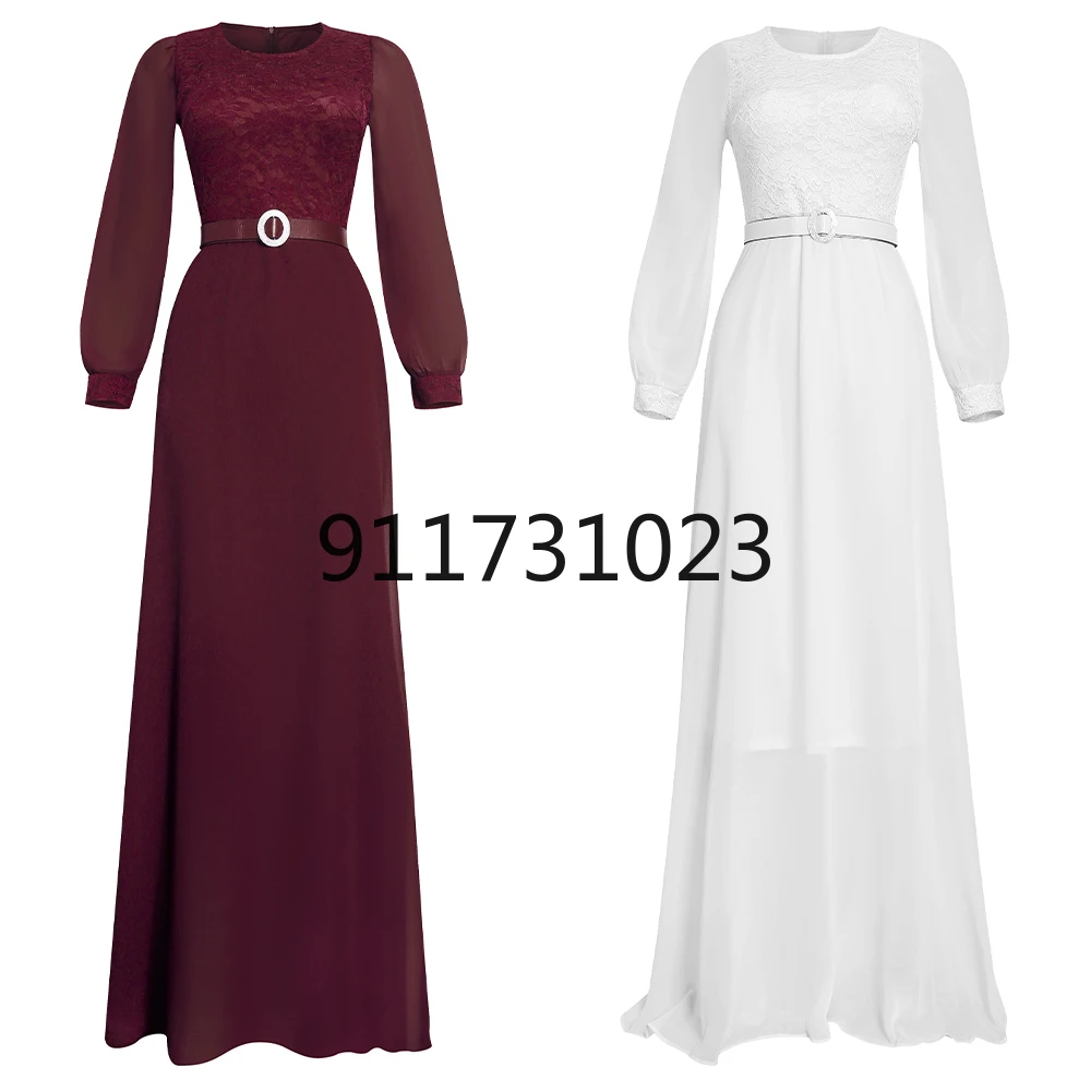 Женское длинное платье с вышивкой в мусульманском стиле | Тематическая одежда и