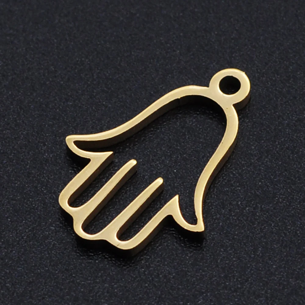 5 шт./лот 100% нержавеющая сталь Хамса ручные амулеты оптом DIY ожерелье браслет