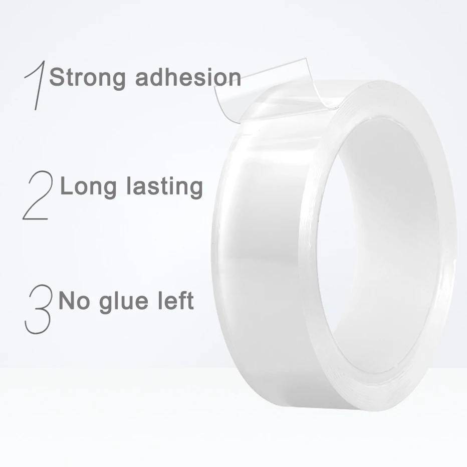 Двухсторонняя лента сверхпрочная нано прозрачная без следов водонепроницаемая