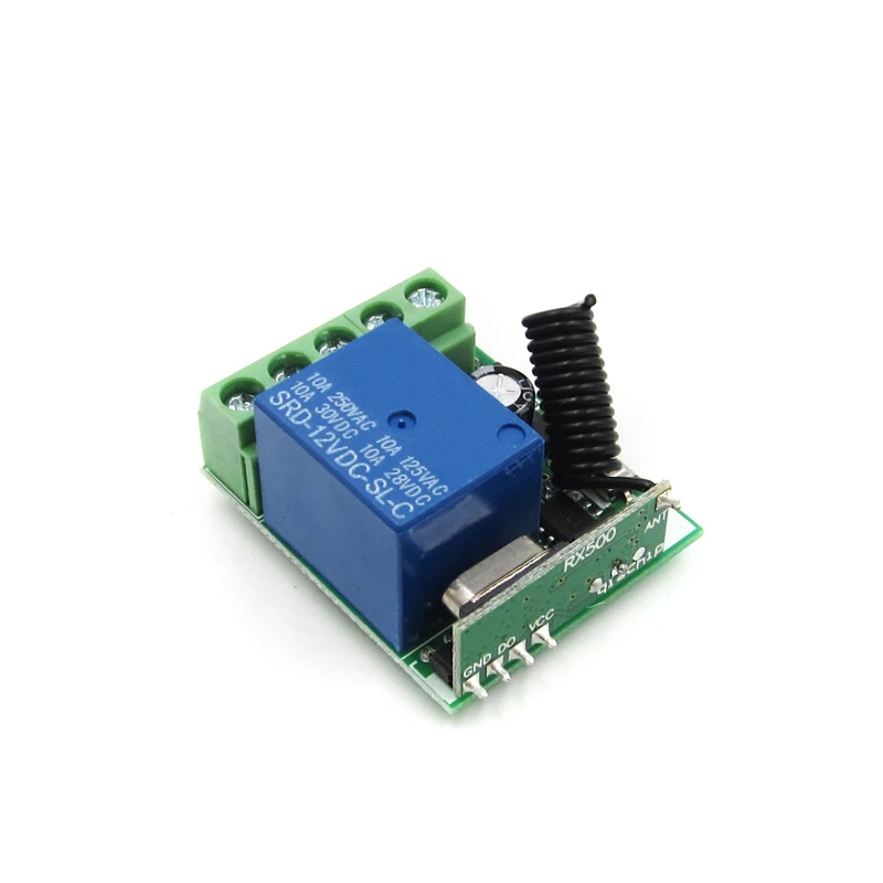 DC 12V 10A 1-канальное беспроводное реле RF дистанционное управление переключатель