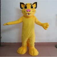 ads yellow little lion mascot costume cosplay party fancy dress adult suit apparel cartoon character birthday clothes gift