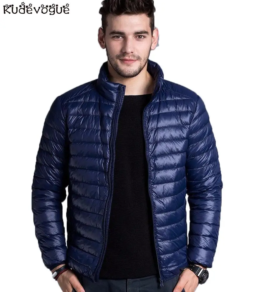 Осенне зимняя Мужская искусственная пуховая куртка Молодежная хлопковая с