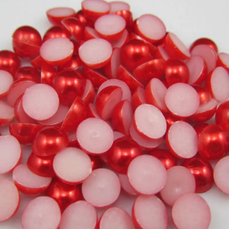 5 мм 50 шт в наборе полукруглая жемчужина из АБС-пластика с плоским дном имитация