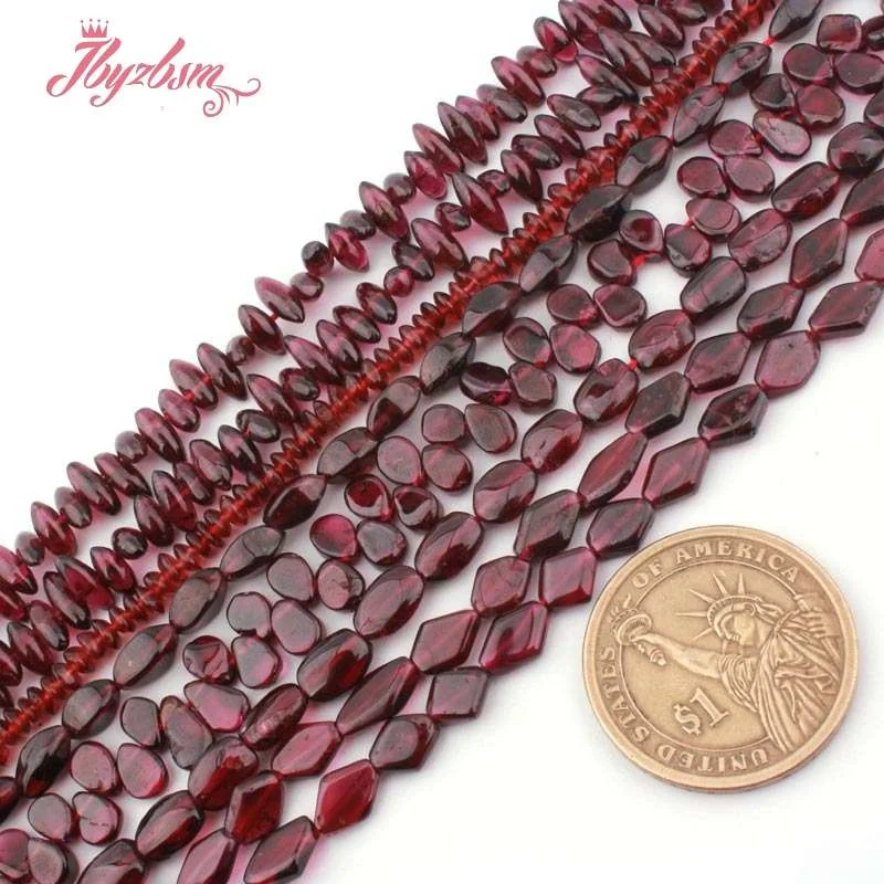 Rondelle Coin Freefrom Potato Beads Garnet Natural Stone Beads For Woman DIY Necklace Bracelets Jewelry Making 15
