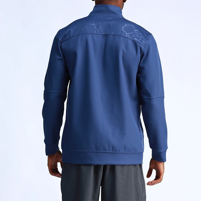 Куртка мужская Спортивная ветрозащитная на молнии с карманами и длинным