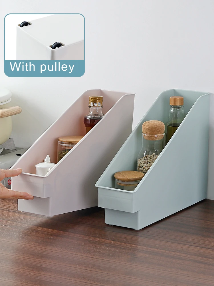 Полка-органайзер для кастрюль и крышек контейнер-корзина с выдвижным шкафом | Дом