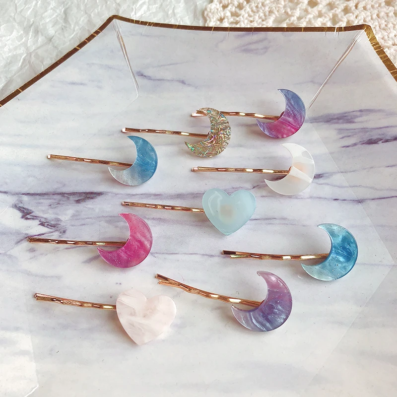 HZ новинка 2019 японская женская заколка для волос 2 шт./компл. простая милая любовь