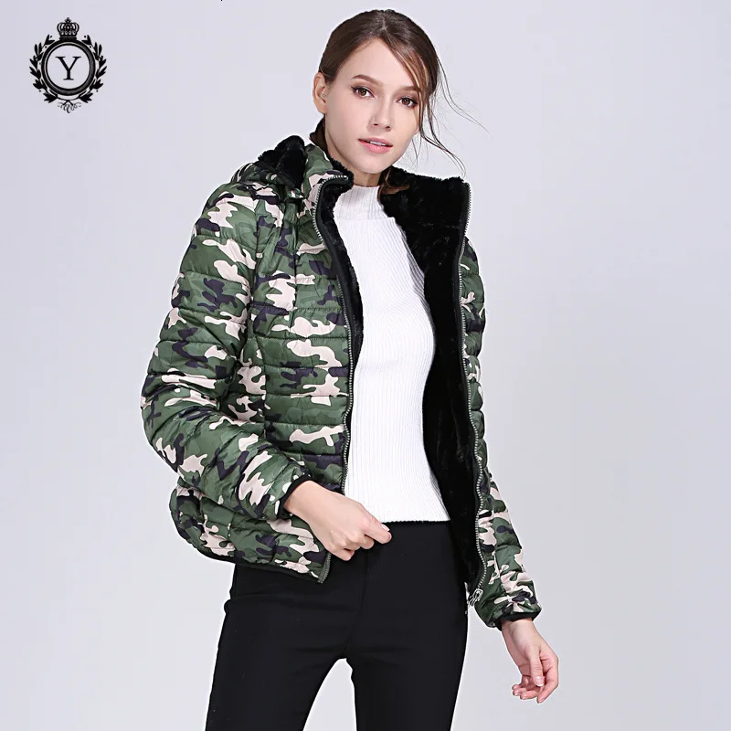 

2020 Casual Parka Women Camouflage Military Hooded Jacket Coat Thick Cashmere Down Cotton-padded Clothes Female Plus Size XXXL