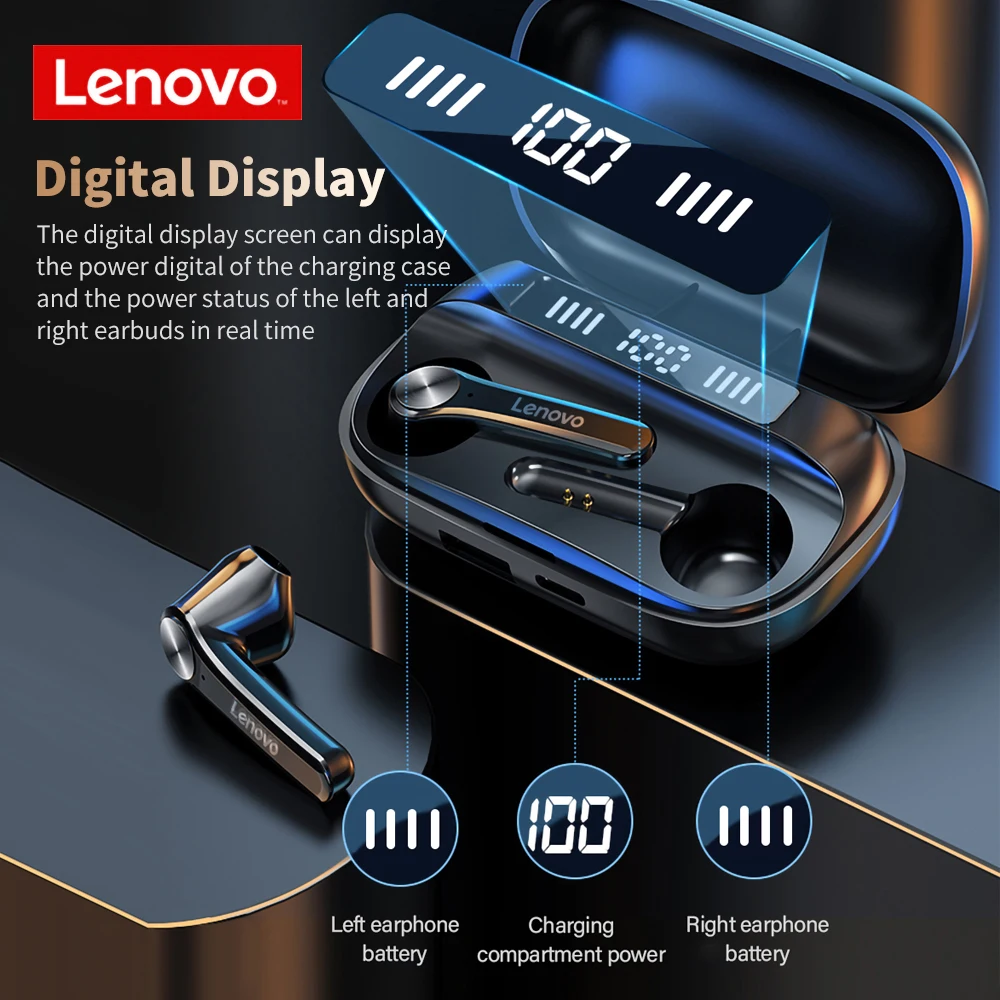 Беспроводные BT наушники Lenovo QT81 спортивные наушники-вкладыши водонепроницаемые с