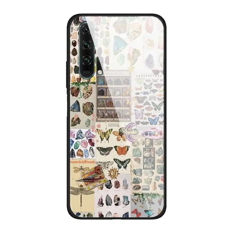 

Beauty Butterfly Phone Case Glass For Huawei P30 lite 20 por P9 10 Mate 10 9 Honor 8 X 9 10 NOVA 5 cover