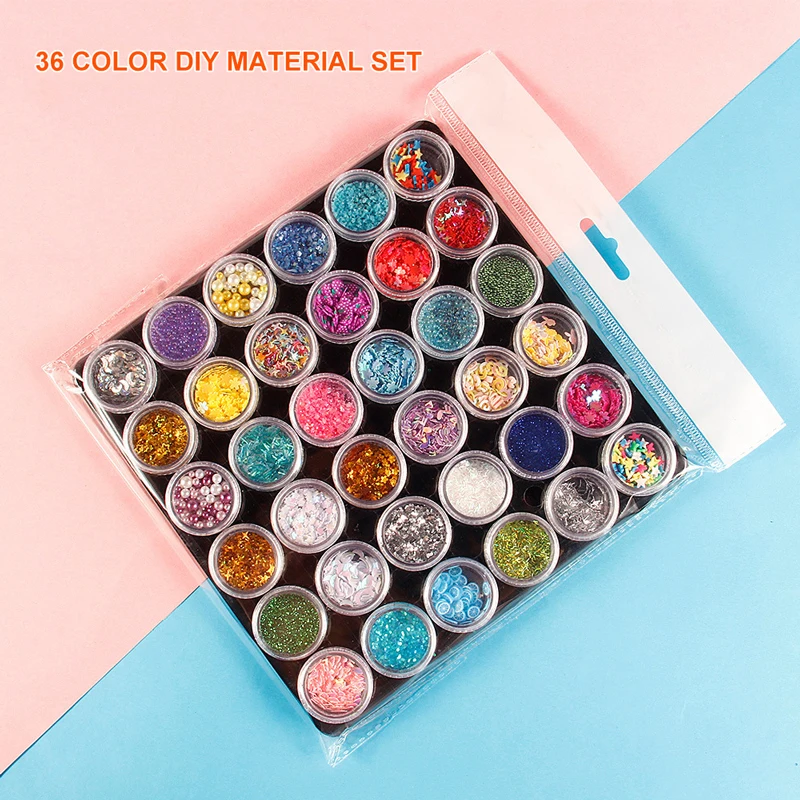 Juego de resina epoxi con lentejuelas de 36 colores, herramientas de fabricaci&oacute;n de joyas, pegamento de crema, molde de silicona-5