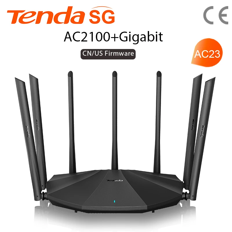 Беспроводной маршрутизатор Tenda AC23 Gigabit Dual Band AC2100 Wi Fi ретранслятор с антеннами