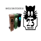 X3 WHEELIE BIN числа CAT CUSTOM HOUSE AND ROAD STREET NAME Sticker
