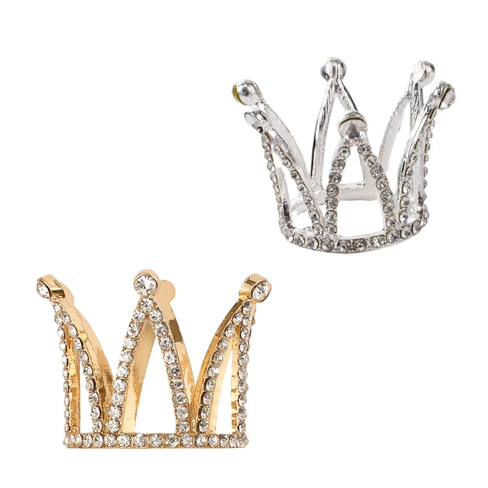 

2Pcs Salon Manicure Pen Rest Alloy Rhinestone Penholder Small Brush Stand