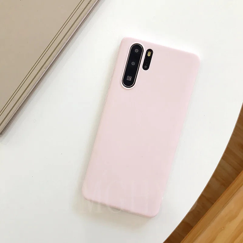 Мягкий чехол для huawei P20 P10 P30 mate 20 10 9 Pro Lite, тонкий чехол для Honor 20 10 9 Lite Nova 3 3i, задняя крышка, чехол для телефона s - Цвет: Розовый