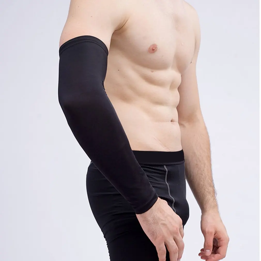 

1PCS Breathable Quick Dry UV Protection Running Arm Sleeves Basketball Elbow Pad Fitness Armguards Sports Cycling Arm Warmers