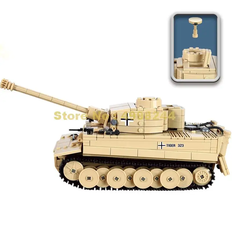 995 шт. века Военная Униформа panzer немецкий Король тигр бак Строительные блоки 1