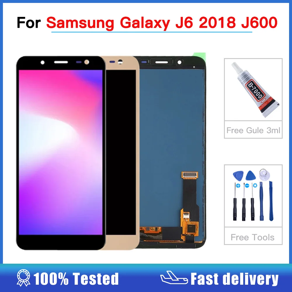 

OLED J600 LCD For Samsung Galaxy J6 2018 J600F J600Y LCD Display SM-J600F J600G J600FN/D Touch Screen Digitizer Assembly 5.6"