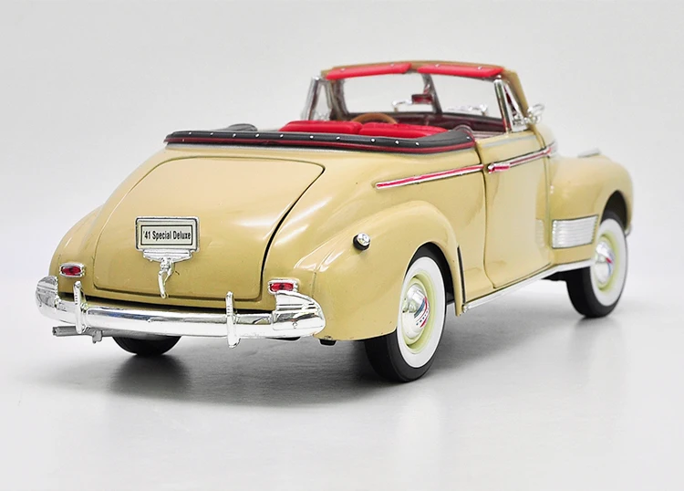 Высокая имитация 1:18 Chevrolet 1941 специальный роскошный сплав в кузове «Кабриолет», металлическая коллекция и подарок классическая модель автомобиля