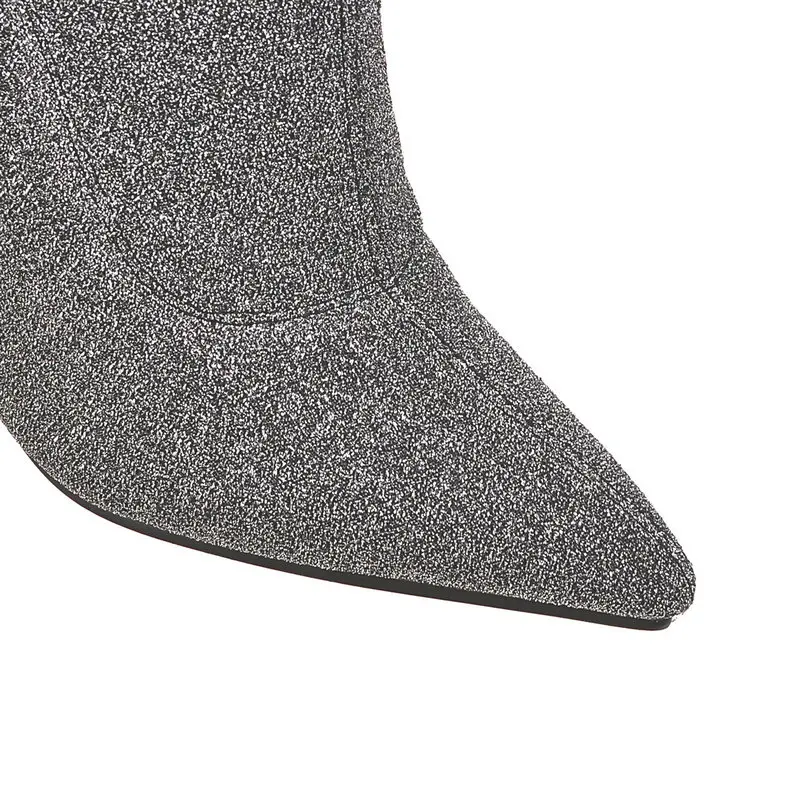 Женские леопардовые сапоги выше колена привлекательные высокие на тонком