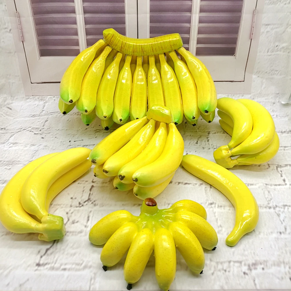 

Simulation Fruit Model Photo Prop Artificial Banana Fake Emperor Banana Plastic Banana Bunches Funny Toys Fruit Shop Display