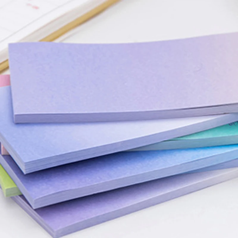 Корейский Флуоресцентный цвет милый Kawaii блокнот Градиент Радуга канцелярский