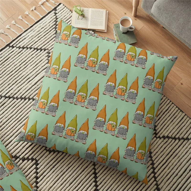 

2021, забавная Осенняя Наволочка на спинку с принтом гнома, Наволочка на Хэллоуин, 45*45 см, декоративная наволочка на подушку, подарок для дома