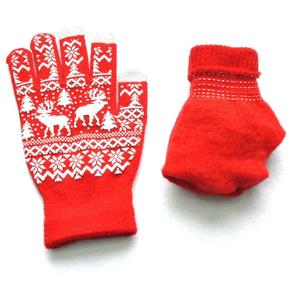 

Touch Screen Sensory Gloves For Women Gloves Girl Female Stretch Knit Gloves Mittens Winter Warm Accessories