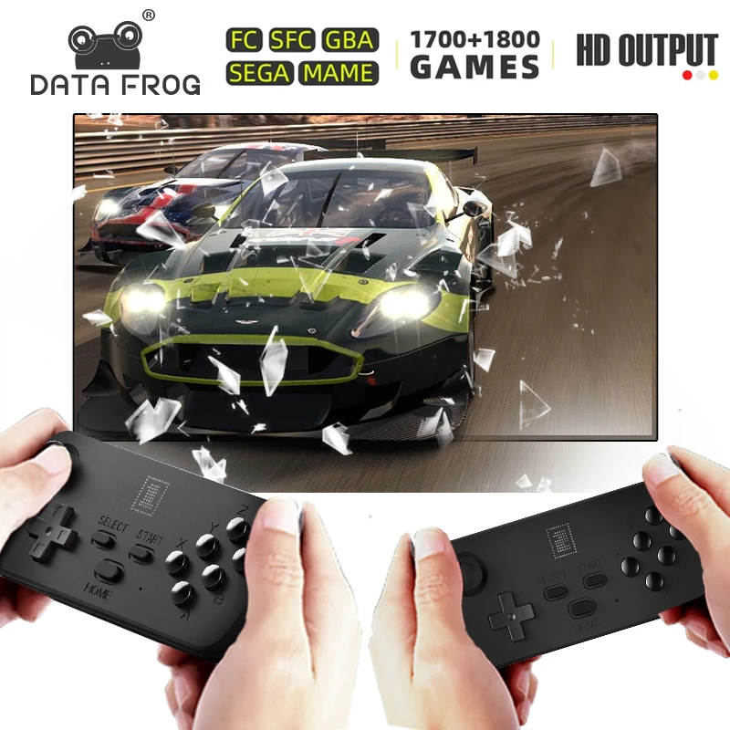 сега приставка USB Беспроводная портативная ТВ видео игровая консоль DATA FROG 3500 +